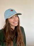 Monarch Butterfly Denim Cap